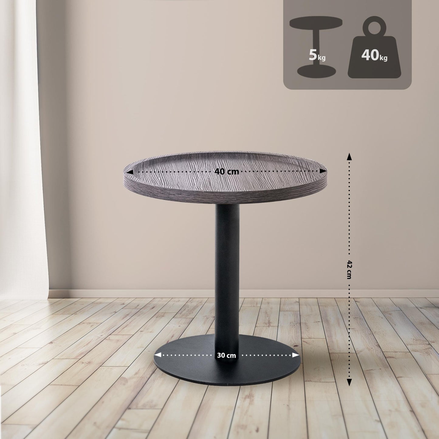 Bijzettafel rond Scandinavisch - meerdere kleuren