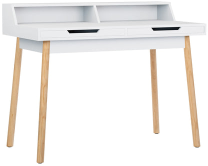 Modern bureau tafel van hout - wit en bruin