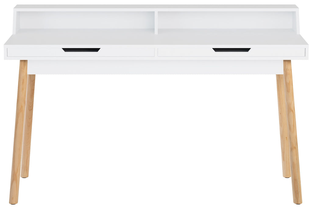 Modern bureau tafel van hout - wit en bruin