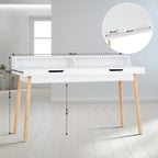 Modern bureau tafel van hout - wit en bruin