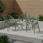 Set van 4 design tuinstoelen van gerecycled kunststof - meerdere kleuren