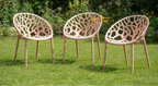 Set van 4 design tuinstoelen van gerecycled kunststof - meerdere kleuren