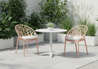 Set van 4 design tuinstoelen van gerecycled kunststof - meerdere kleuren