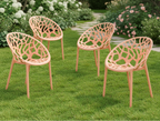 Set van 4 design tuinstoelen van gerecycled kunststof - meerdere kleuren