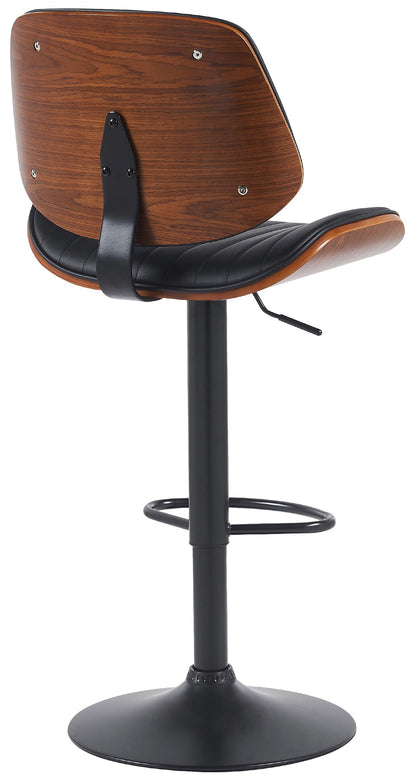 2 barkrukken set draaibaar en verstelbaar met rugleuning van kunstleer - meerdere kleuren