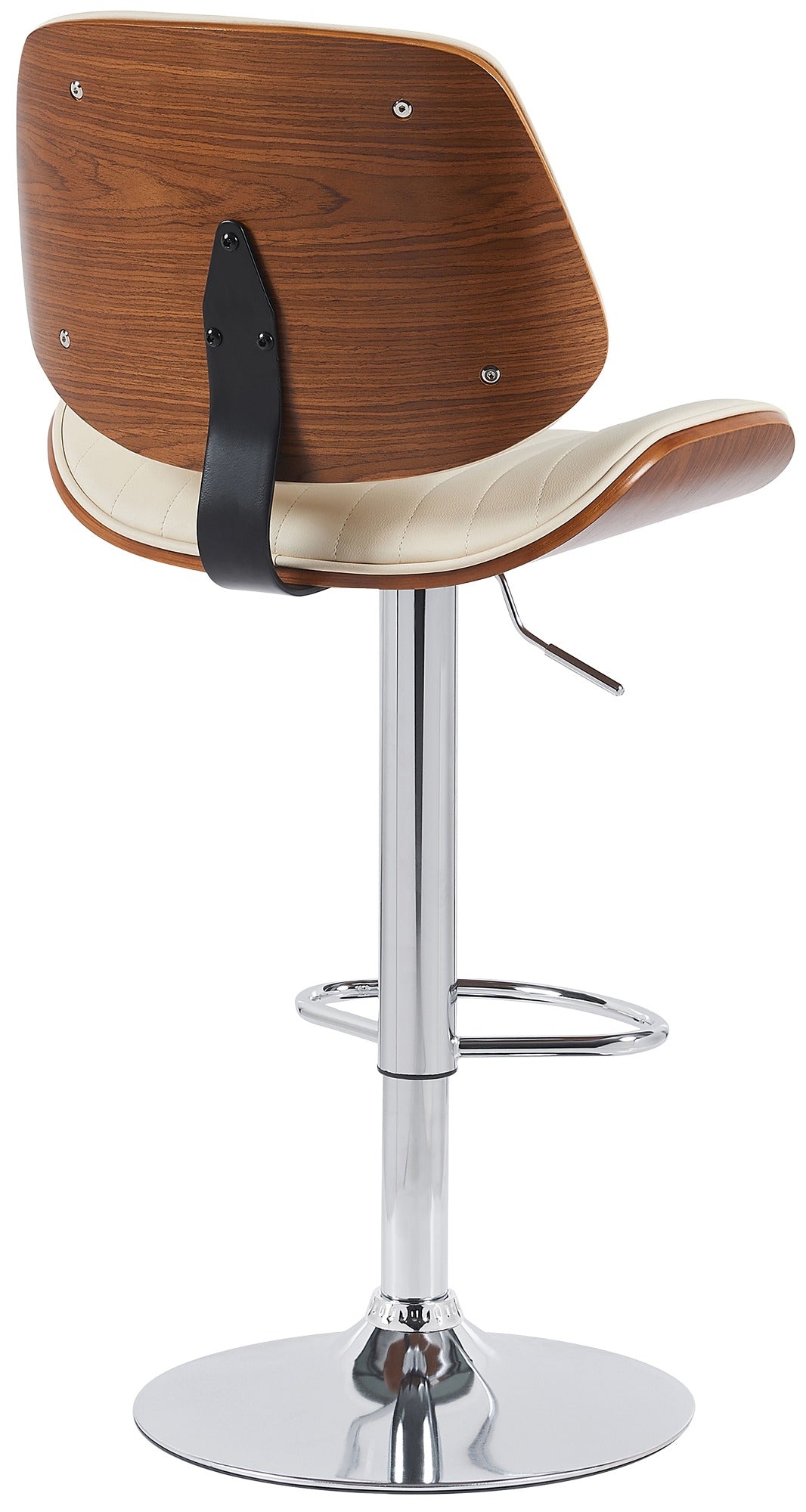 2 barkrukken set draaibaar en verstelbaar met rugleuning van kunstleer - meerdere kleuren