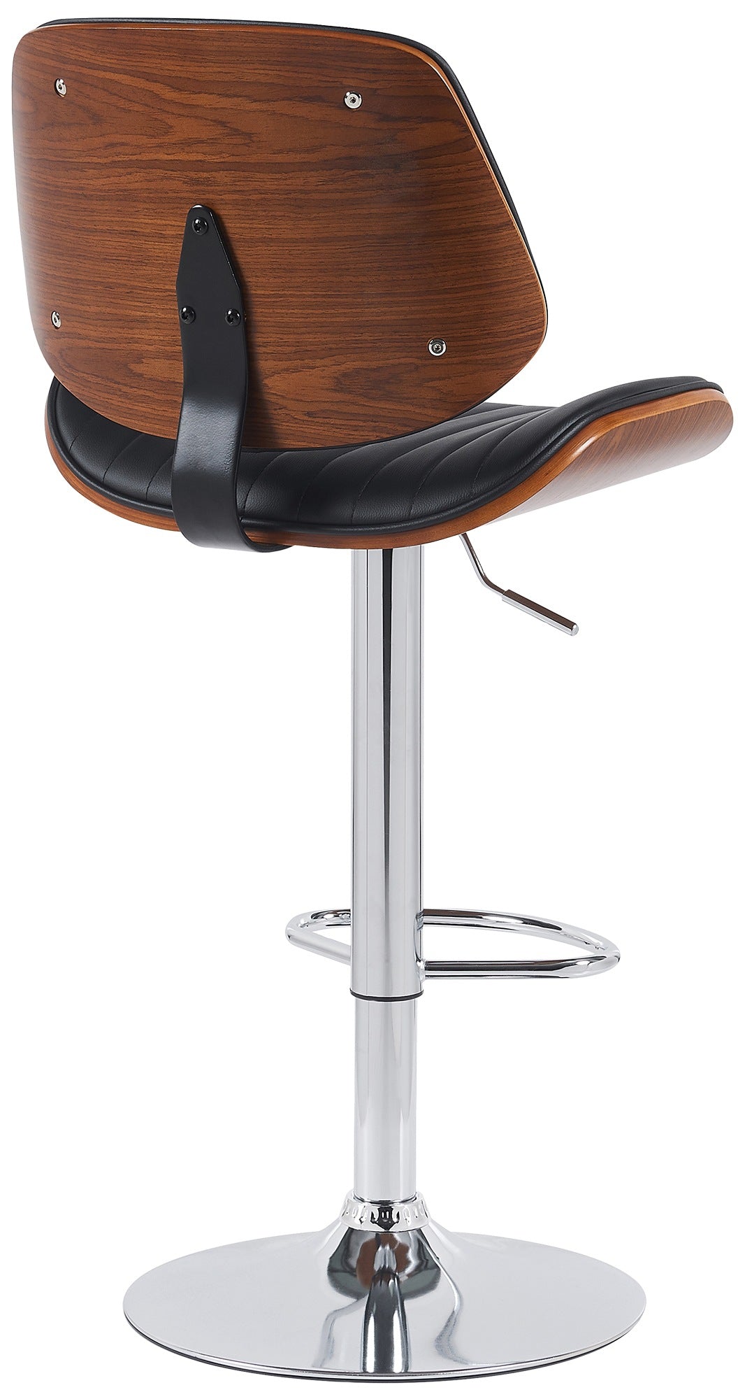 2 barkrukken set draaibaar en verstelbaar met rugleuning van kunstleer - meerdere kleuren