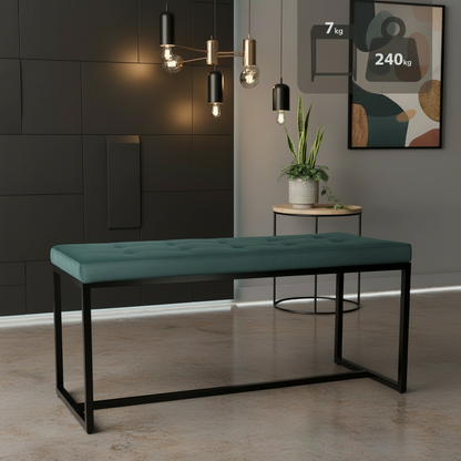 2-persoons bank zwart metaal - meerdere kleuren