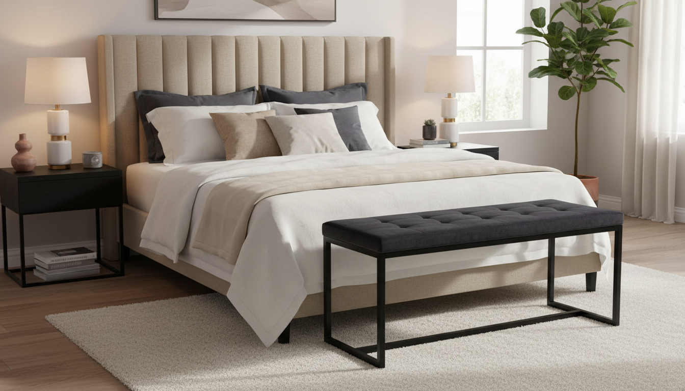 2-persoons bank zwart metaal - meerdere kleuren