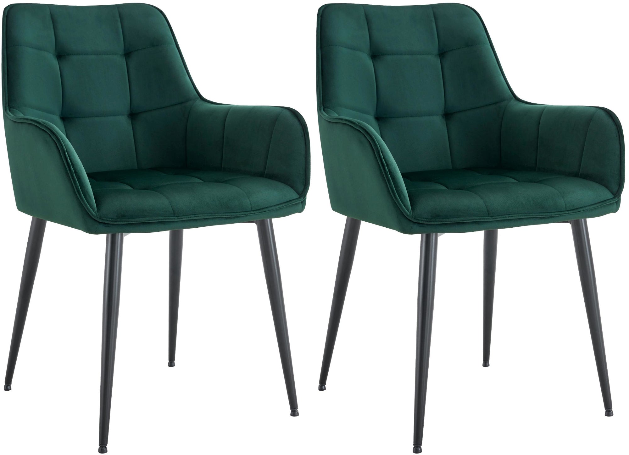 2 stoelen set woonkamer velvet met armleuning - meerdere kleuren