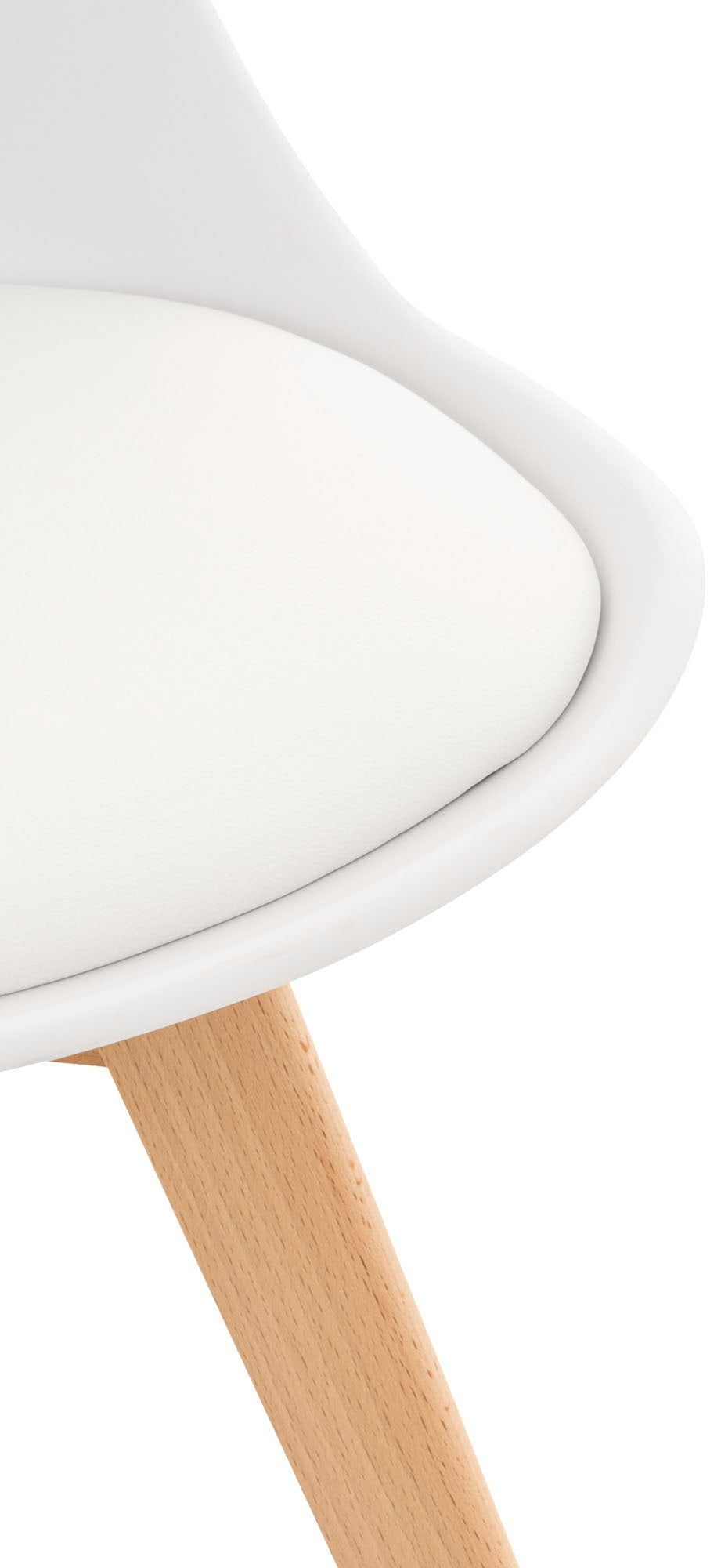 Eetkamer set compleet ronde tafel met 4 kuipstoelen - wit