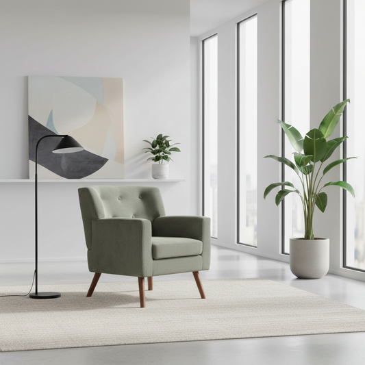 Design fauteuil lounge stoel van corduroy ribstof - meerdere kleuren