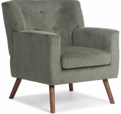 Design fauteuil lounge stoel van corduroy ribstof - meerdere kleuren