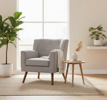 Design fauteuil lounge stoel van corduroy ribstof - meerdere kleuren