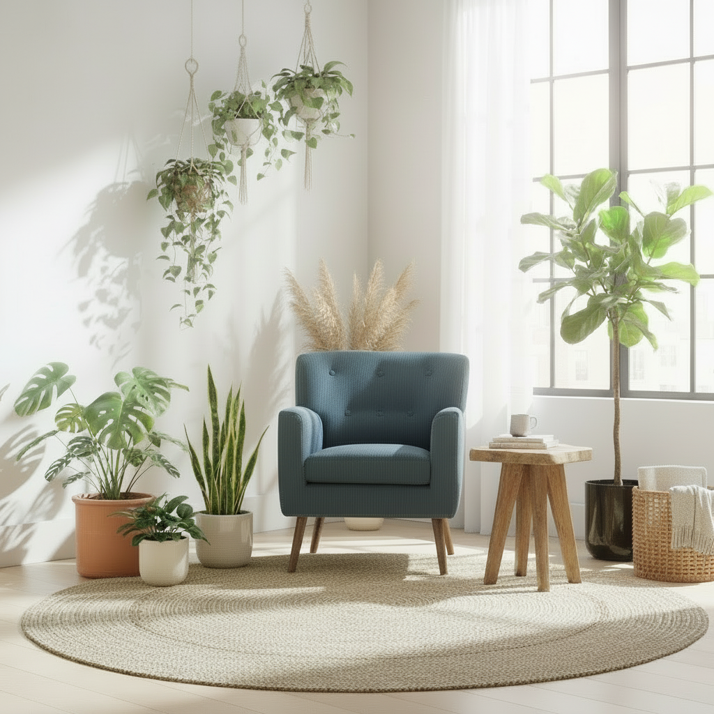 Design fauteuil lounge stoel van corduroy ribstof - meerdere kleuren