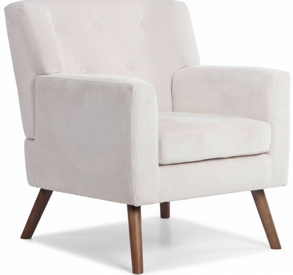 Design fauteuil lounge stoel van corduroy ribstof - meerdere kleuren