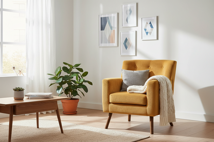 Design fauteuil lounge stoel van corduroy ribstof - meerdere kleuren