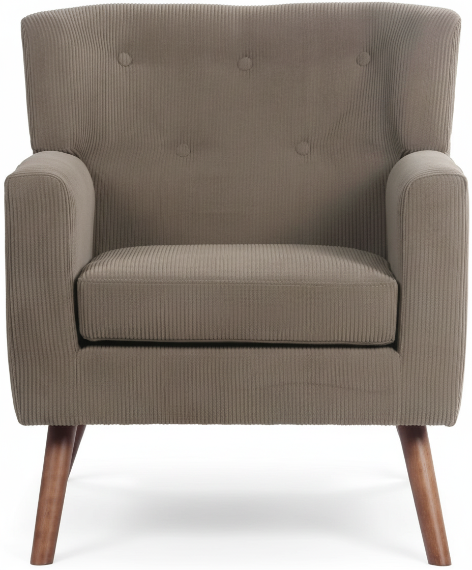 Design fauteuil lounge stoel van corduroy ribstof - meerdere kleuren