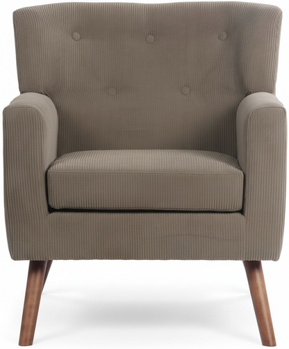 Design fauteuil lounge stoel van corduroy ribstof - meerdere kleuren