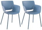 Set 2 stoelen minimalistisch met armleuning voor binnen en buiten - meerdere kleuren