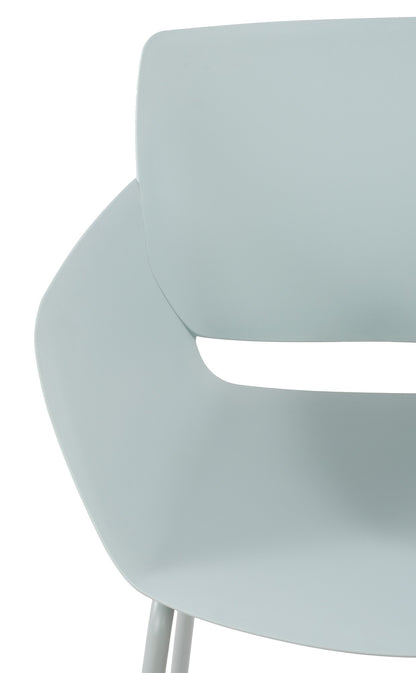 Set 2 stoelen minimalistisch met armleuning - meerdere kleuren