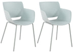 Set 2 stoelen minimalistisch met armleuning voor binnen en buiten - meerdere kleuren