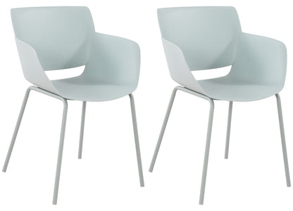 Set 2 stoelen minimalistisch met armleuning - meerdere kleuren