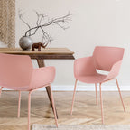 Set 2 stoelen minimalistisch met armleuning voor binnen en buiten - meerdere kleuren