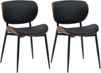 2 design stoelen set van hout en metaal- meerdere kleuren