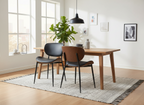 2 design stoelen set van hout en metaal- meerdere kleuren