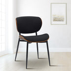 2 design stoelen set van hout en metaal- meerdere kleuren