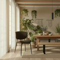 2 design stoelen set van hout en metaal- meerdere kleuren