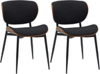 2 design stoelen set van hout en metaal- meerdere kleuren