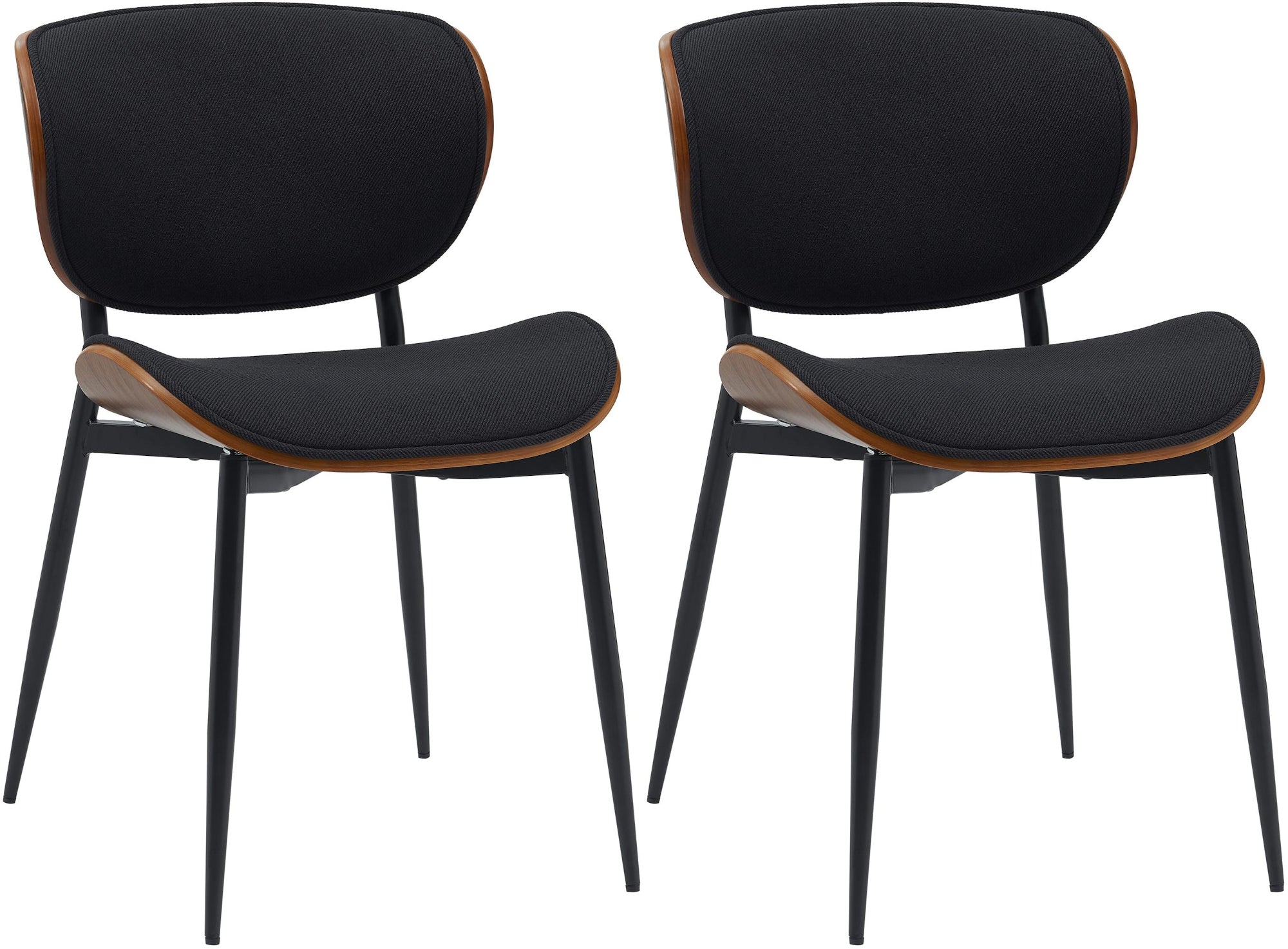 2 design stoelen set van hout en metaal- meerdere kleuren