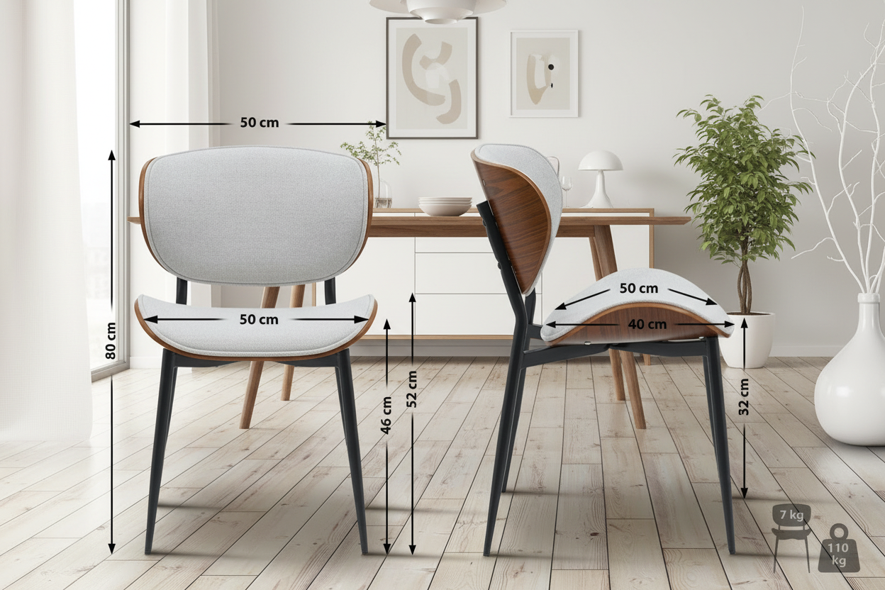 2 design stoelen set van hout en metaal- meerdere kleuren