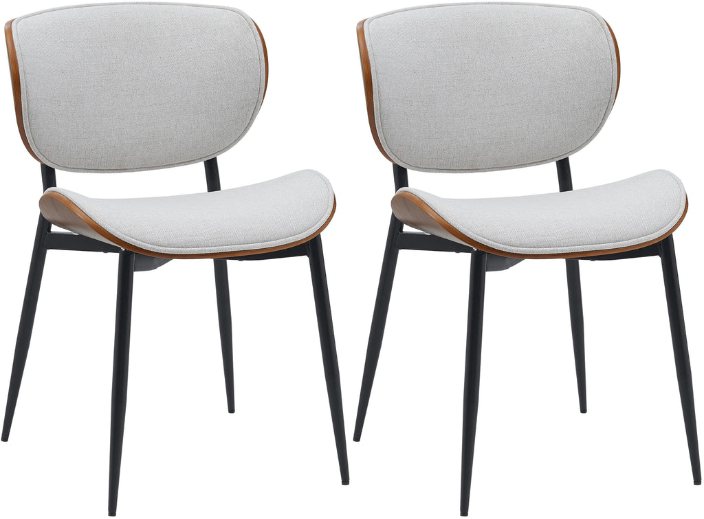 2 design stoelen set van hout en metaal- meerdere kleuren
