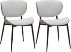 2 design stoelen set van hout en metaal- meerdere kleuren