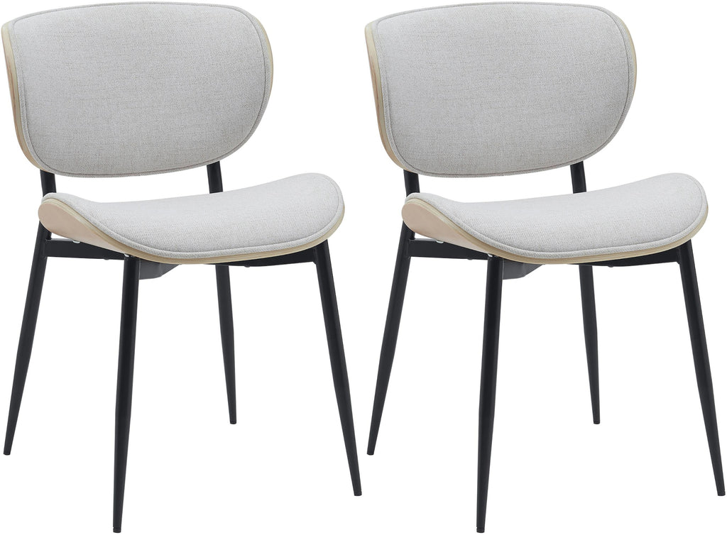 2 design stoelen set van hout en metaal- meerdere kleuren