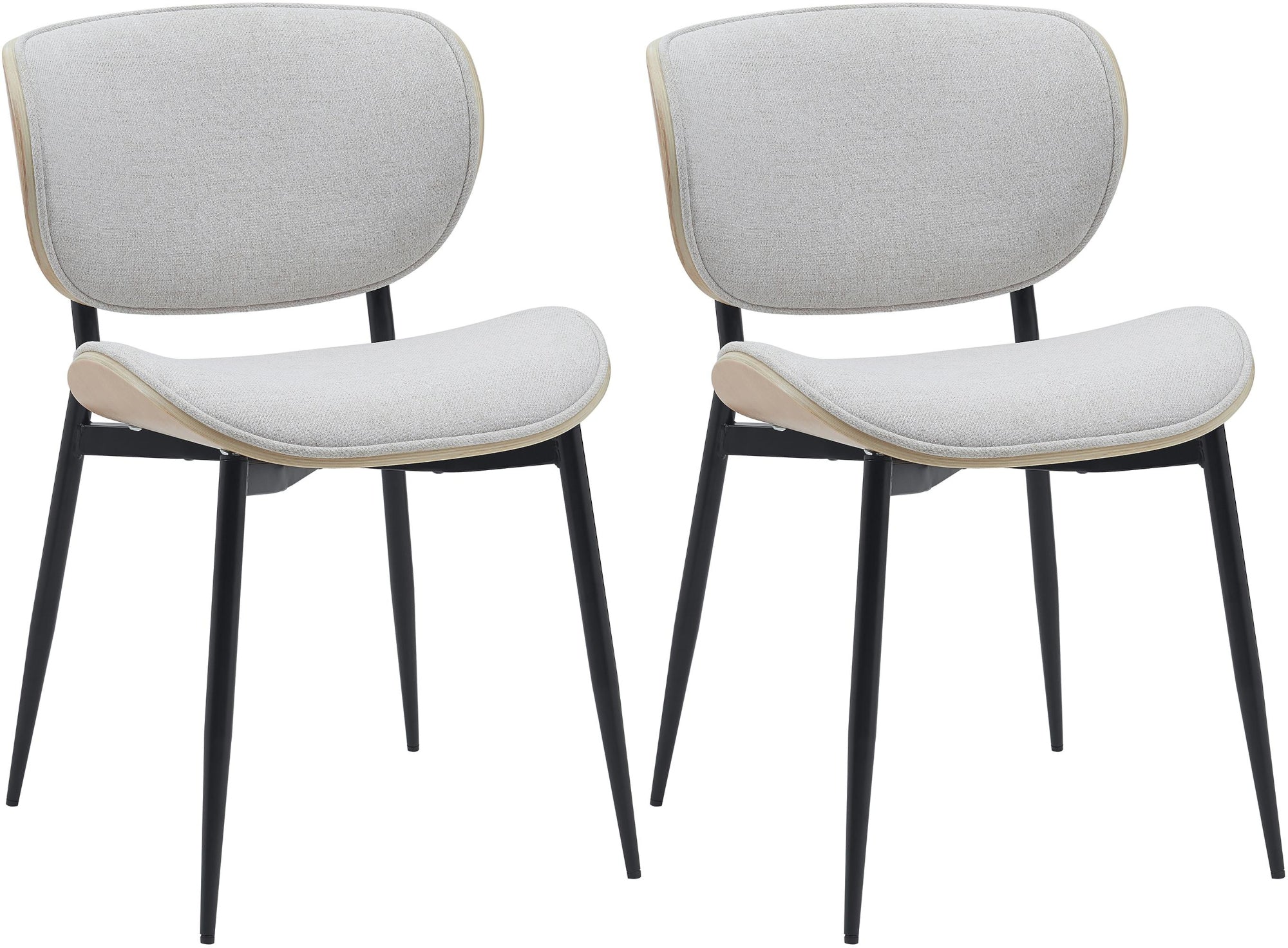 2 design stoelen set van hout en metaal- meerdere kleuren