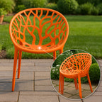 Set van 4 design tuinstoelen van gerecycled kunststof - meerdere kleuren