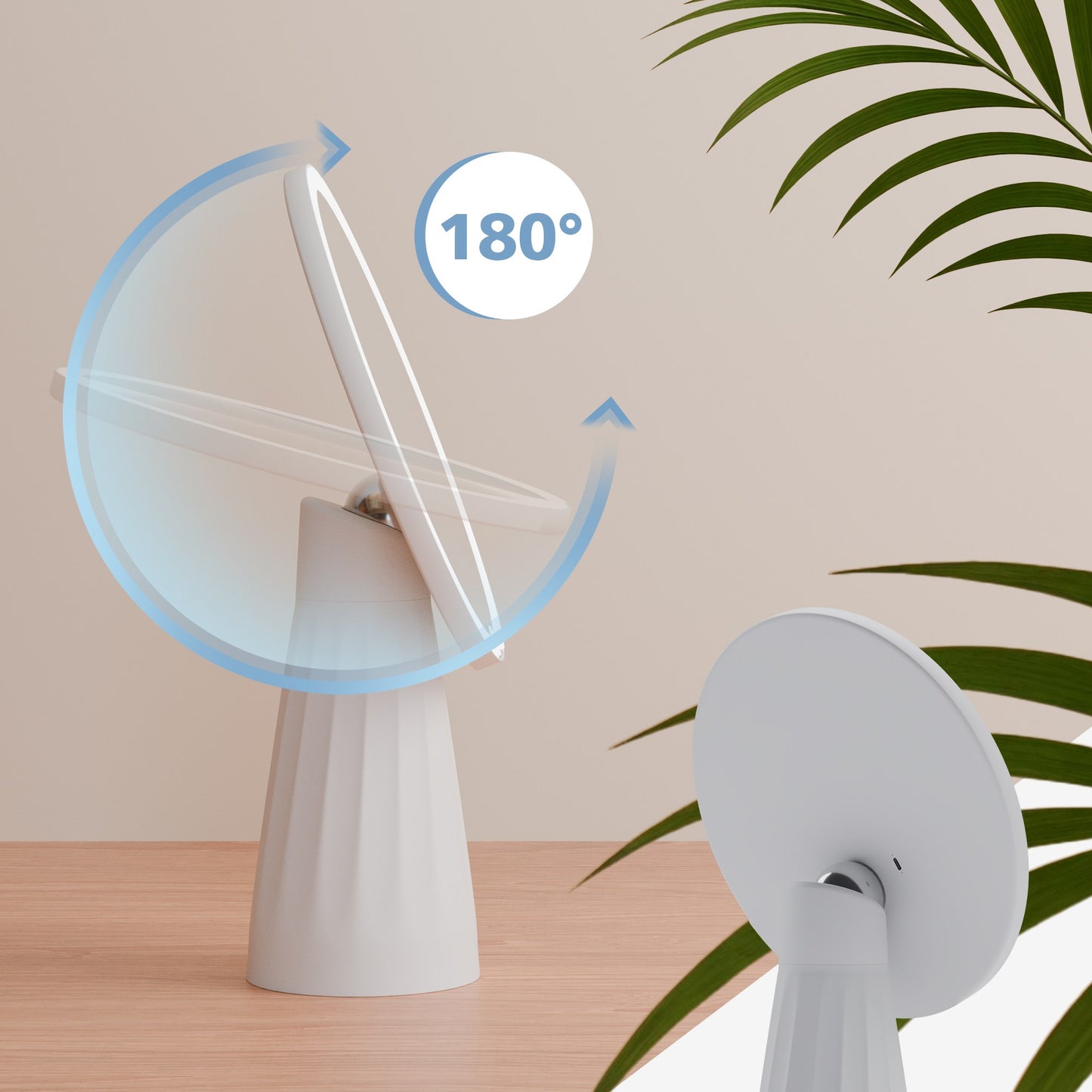 Make-up spiegel met led licht rond - wit