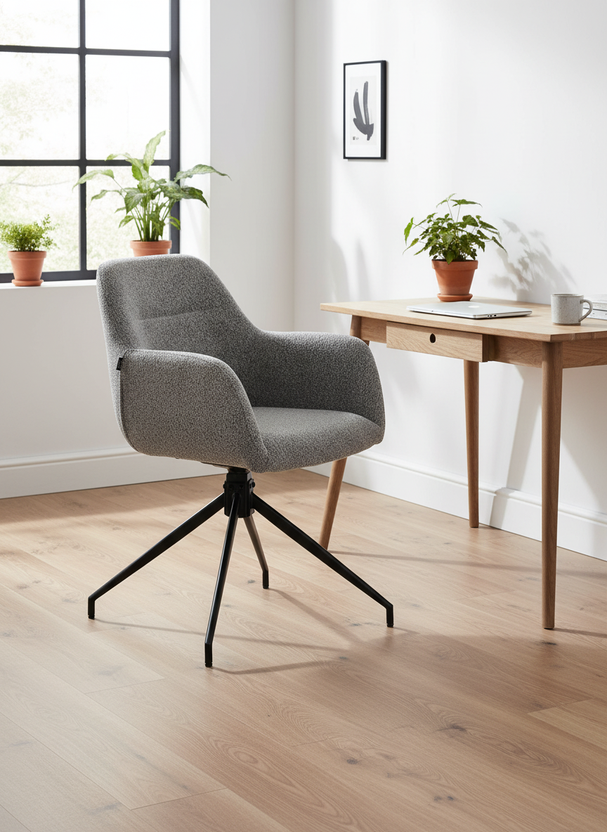 Teddy stoel draaibaar met armleuningen - meerdere kleuren