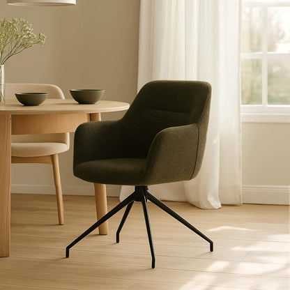 Teddy stoel draaibaar met armleuningen - meerdere kleuren