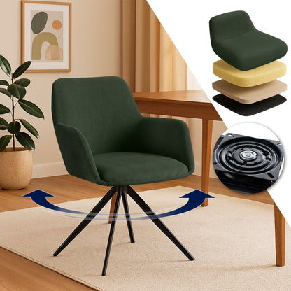 Corduroy stoel ergonomisch en draaibaar - meerdere kleuren