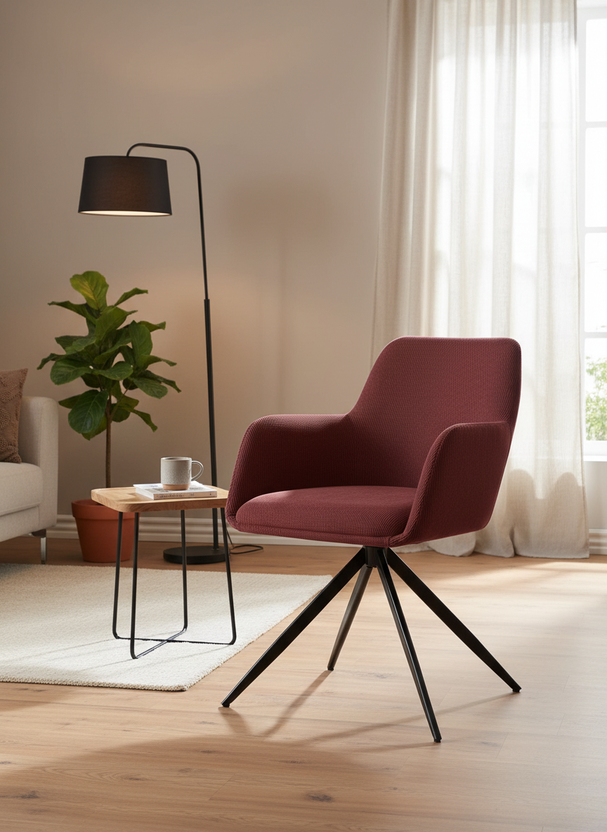 Corduroy stoel ergonomisch en draaibaar - meerdere kleuren