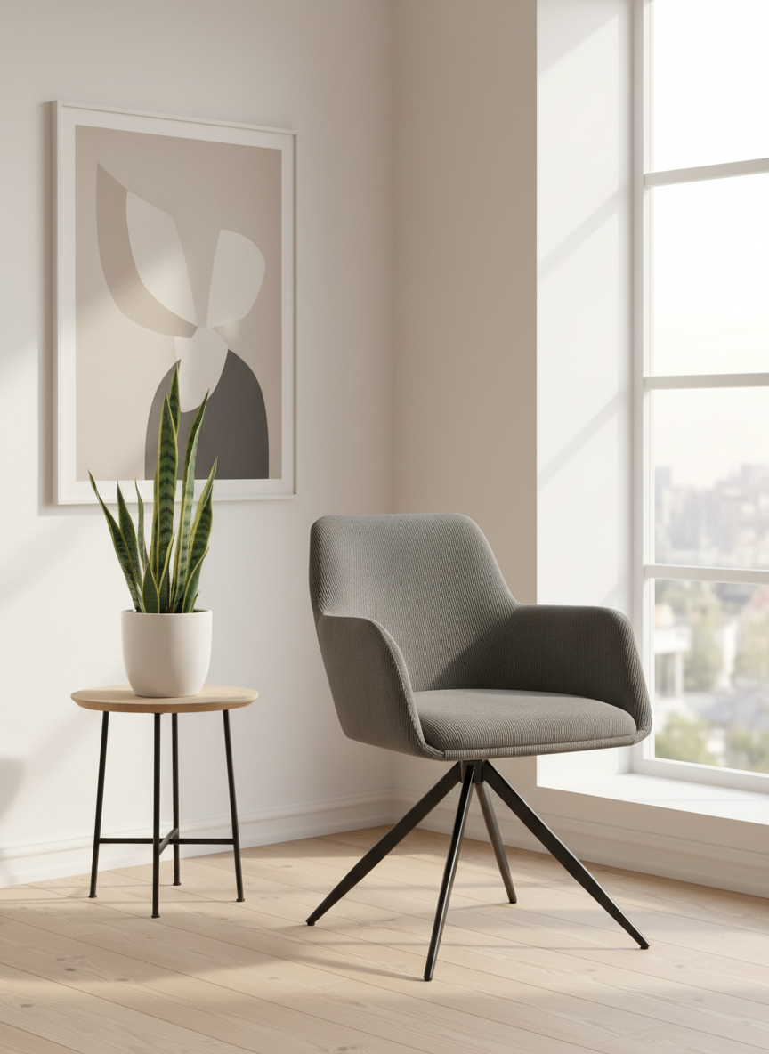 Corduroy stoel ergonomisch en draaibaar - meerdere kleuren