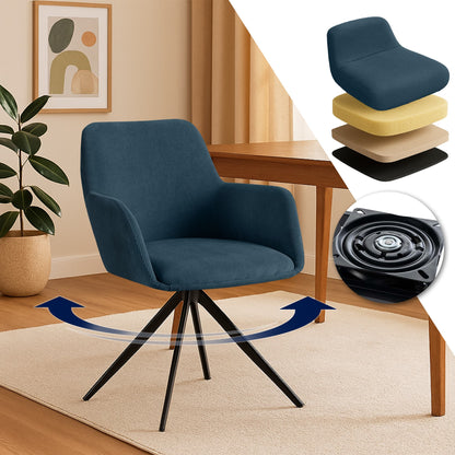 Corduroy stoel ergonomisch en draaibaar - meerdere kleuren
