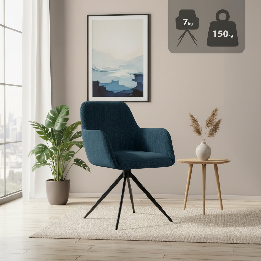 Corduroy stoel ergonomisch en draaibaar - meerdere kleuren