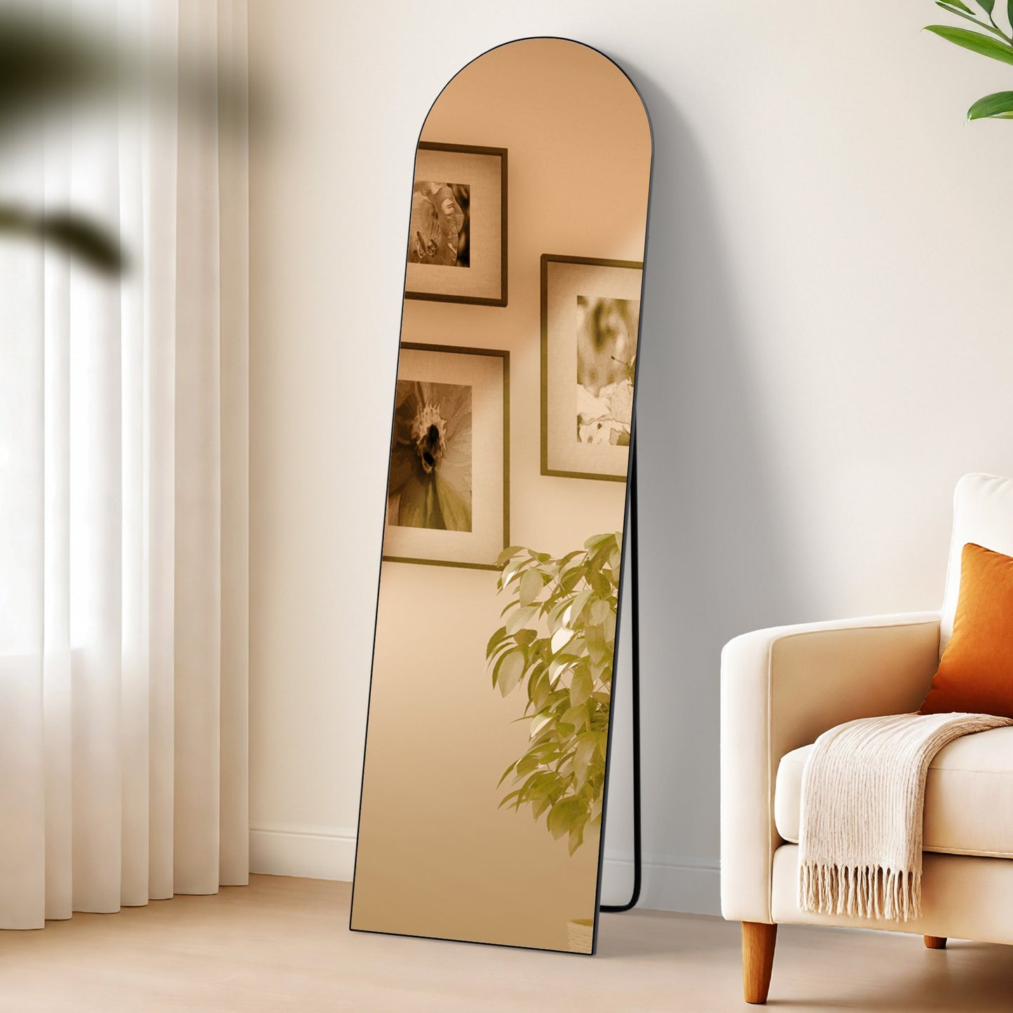 Spiegel staand ovaal - goud of zwart