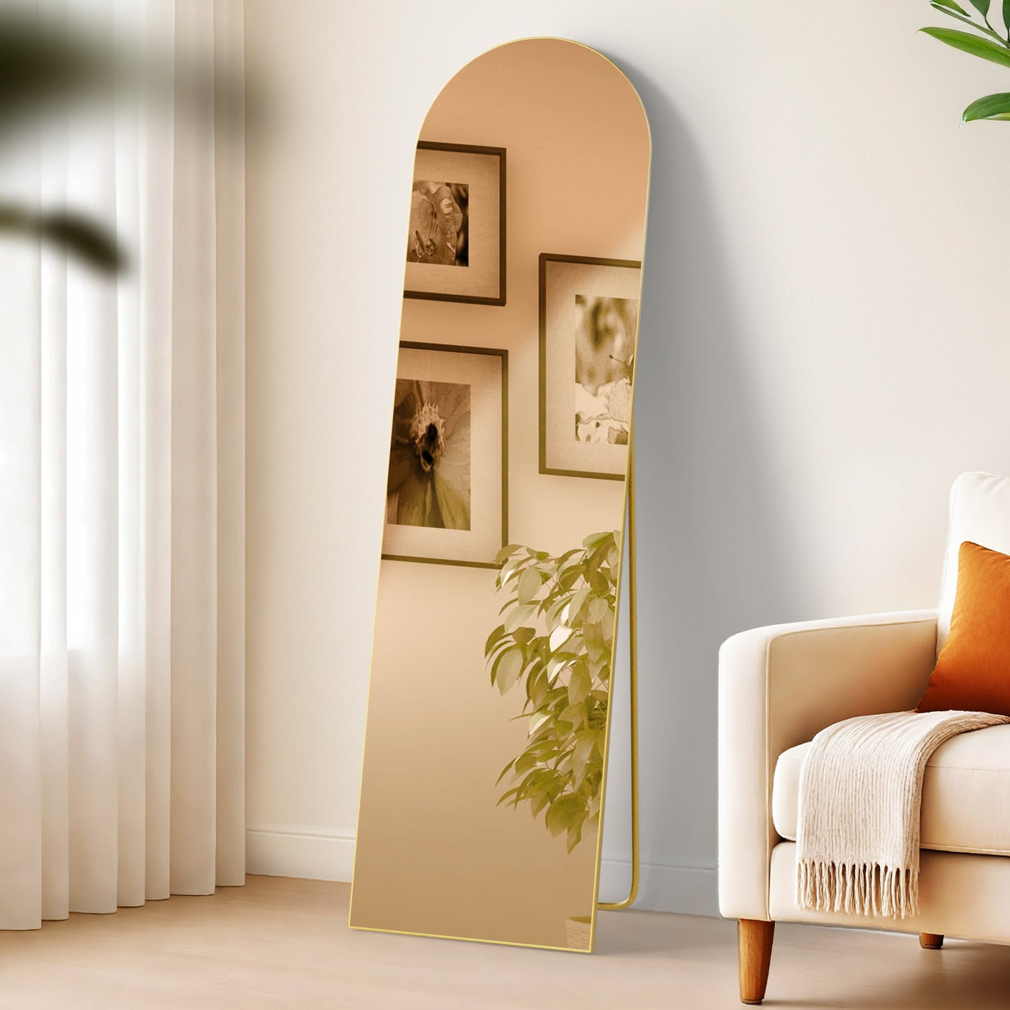 Spiegel staand ovaal - goud of zwart